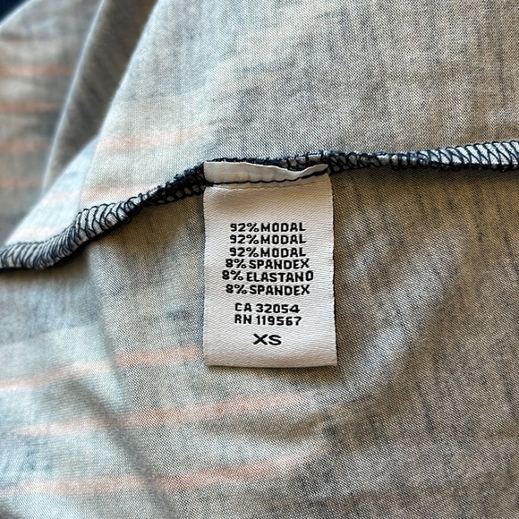 Rachel Pally - Navy, Red, Light Blue Pattern - 3/4 Tie Sleeve Dress - Size XS - Picture 4 of 5